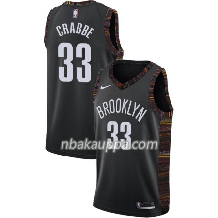 Brooklyn Nets Allen Crabbe 33 2018-19 Nike City Edition Musta Pelipaidat Swingman - Miesten